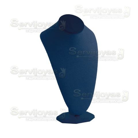 EXHIBIDOR AZUL ZAFIRO CUELLO ALTO CURVO PARA COLLAR 6832.NB