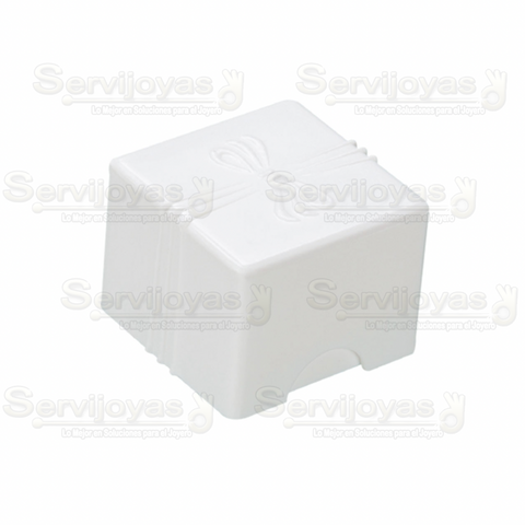 Caja Plastico Anillo Grande Con Moño Inserto Negro (paq 50 pzas) 1237