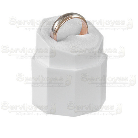 Caja Exhibidor de Plástico Anillo Inserto Blanco Paq c/24 pzas 1273