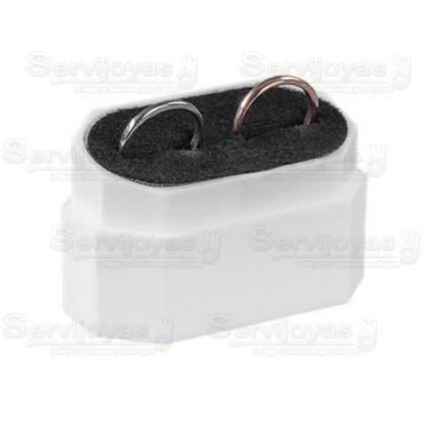 Caja Exhibidor de Plástico Argollas Inserto Negro Paq c/20 pzas 1284