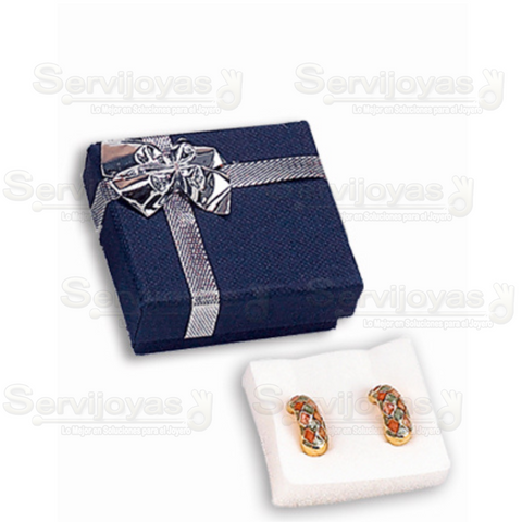 Caja Regalo Aretes Chicos Azul 1602.BL