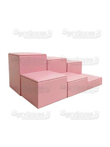 Exhibidor Vinipiel Rosa Seis Módulos Cuadrados 223R