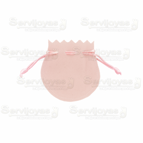 BOLSA DE VELOUR OVALADA CHICA PALO DE ROSA 2430.PR