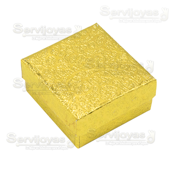 Caja de Cartón Estrella Mini para Broqueles. Dorado Medidas: 4x4x2cm 1110.GD