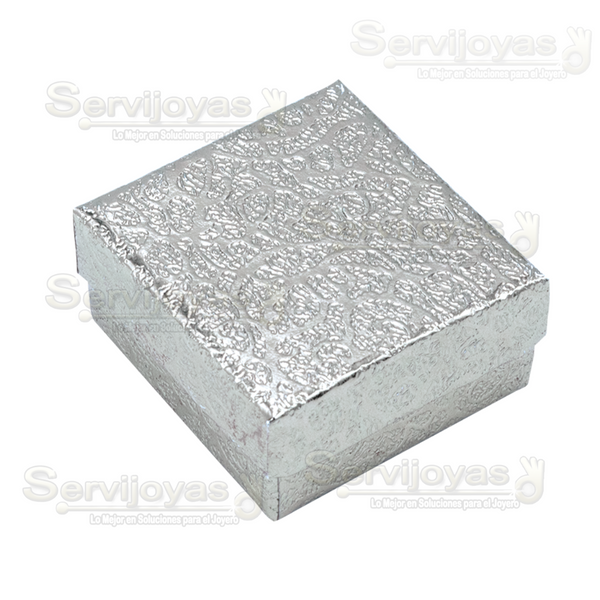 Caja de Cartón Estrella Mini para Broqueles. Plateado Medidas: 4x4x2cm 1110.SL