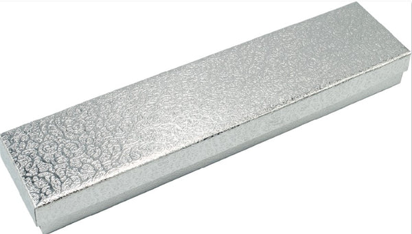 Caja de Cartón Estrella para Pulsera. Plateado Medidas: 22x5x2.5cm 1114.SL