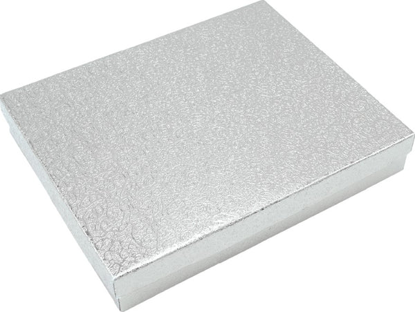 Caja de Cartón Estrella para Collar. Plateado Medidas: 18.5x15x3cm 1115.SL