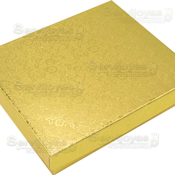Caja de Cartón Fiore con Inserto de Algodón para Pulsera. Gold Medidas: 20.5x5x2.5cm 1128.GD