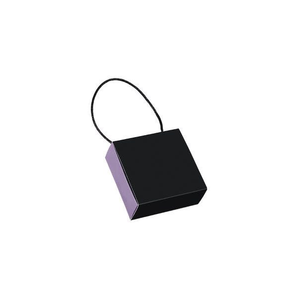 Caja Paris Chica Negro con Lila Medidas: 6x6x3cm 1180.VT