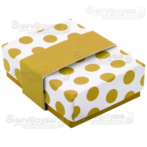 Caja Polka Dots Para Broquel - Dorado 1360.GD