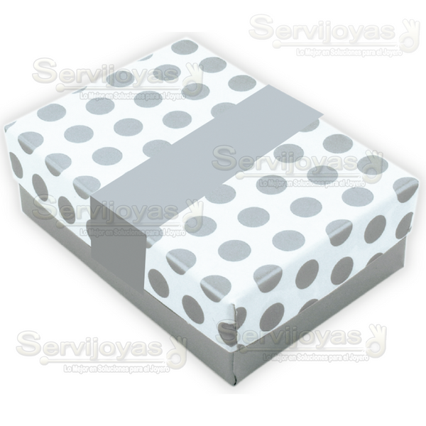 Caja Polka Dots Para Broquel - Plateado 1360.SL
