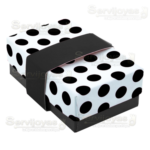 Caja Polka Dots Para Arete - Negro 1361.BK