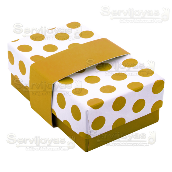 Caja Polka Dots Para Arete - Dorado 1361.GD
