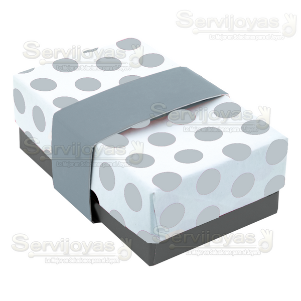 Caja Polka Dots Para Arete - Plateado 1361.SL