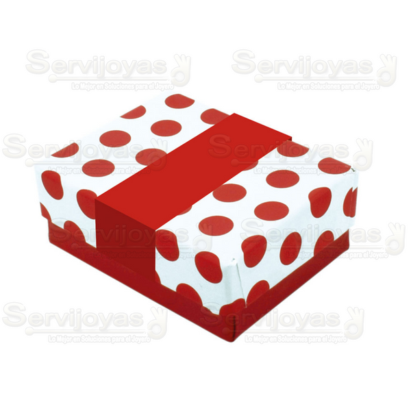 Caja Polka Dots Para Arete - Rojo 1361.RD