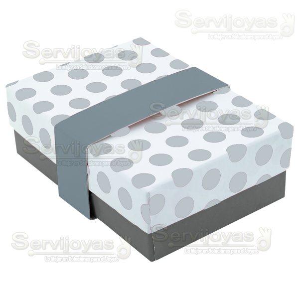 Caja Polka Dots Para Anillo - Plateado 1362.SL