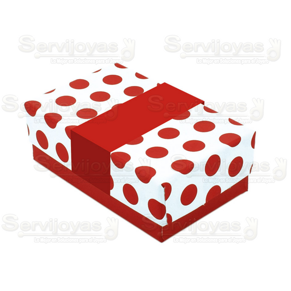 Caja Polka Dots Para Anillo - Rojo 1362.RD