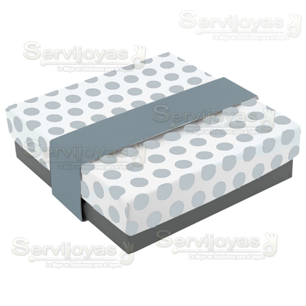 Caja Polka Dots Para Juego Chico - Plateado 1364.SL