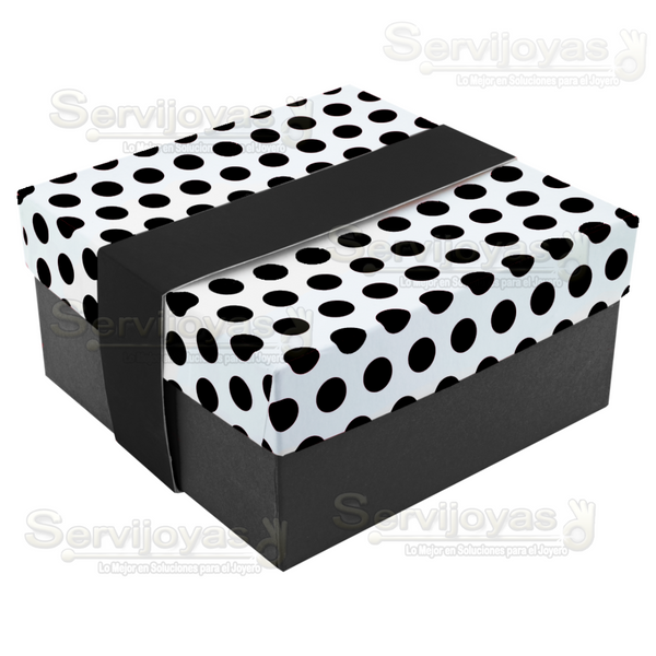Caja Polka Dots Para Aro - Negro 1365.BK