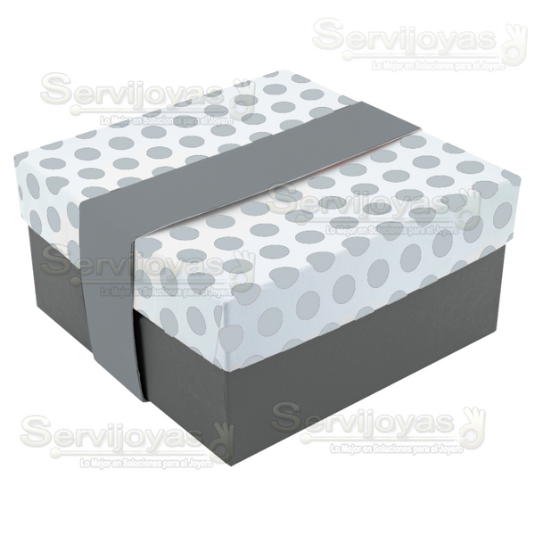 Caja Polka Dots Para Aro - Plateado 1365.SL