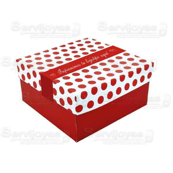Caja Polka Dots Para Aro - Rojo 1365.RD