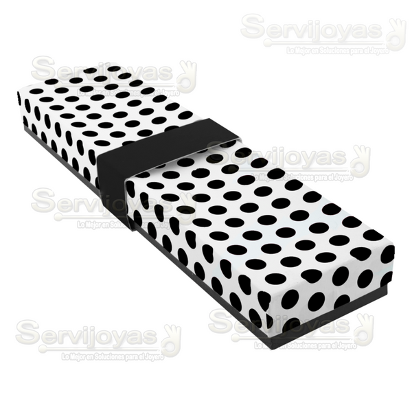 Caja Polka Dots Para Pulsera - Negro 1366.BK