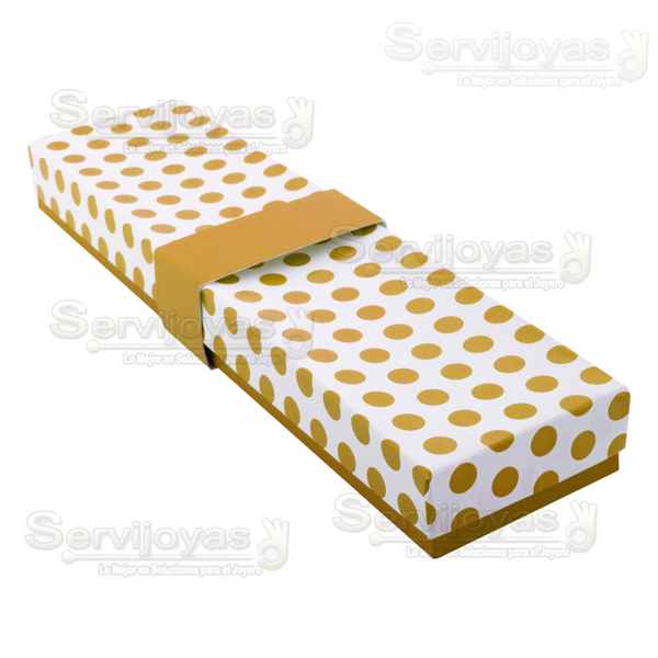 Caja Polka Dots Para Pulsera - Dorado 1366.GD