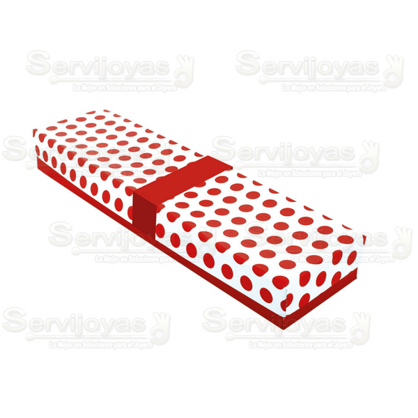 Caja Polka Dots Para Pulsera - Rojo 1366.RD