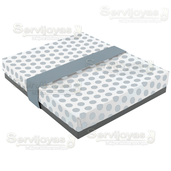 Caja Polka Dots Para Juego Grande - Plateado 1367.SL