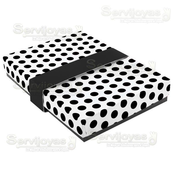 CAJA POLKA DOTS UNIVERSAL CHICA - NEGRO 1369.BK