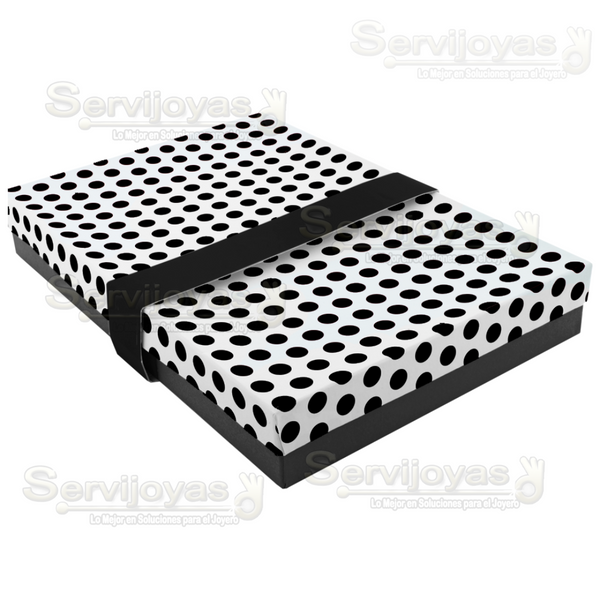 CAJA POLKA DOTS UNIVERSAL GRANDE - NEGRO 1370.BK