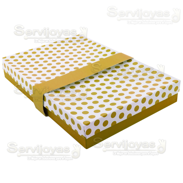 CAJA POLKA DOTS UNIVERSAL GRANDE - DORADO 1370.GD