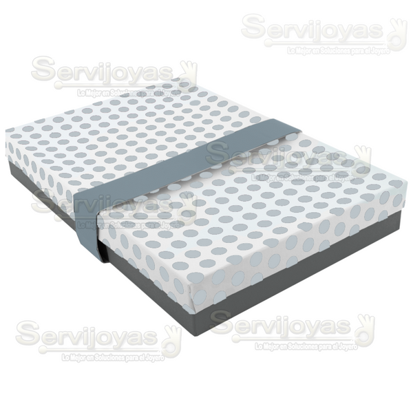 CAJA POLKA DOTS UNIVERSAL GRANDE - PLATEADO 1370.SL