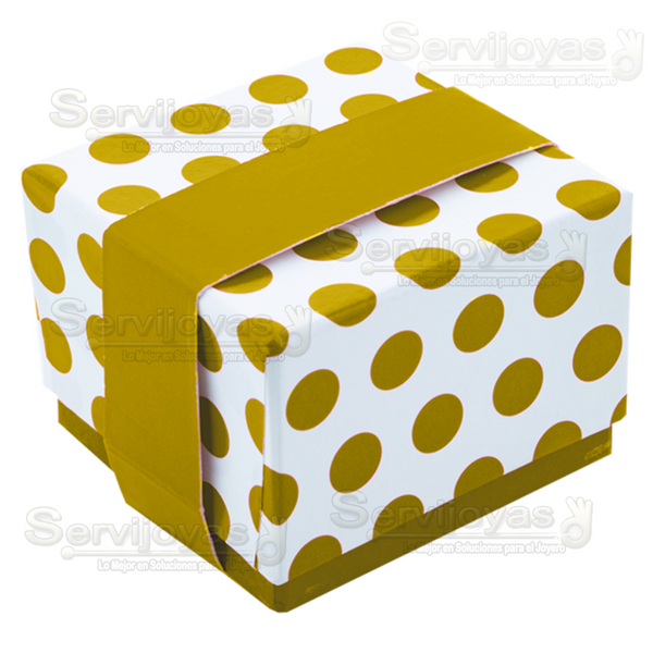 CAJA POLKA DOTS ANILLO ALTA - DORADO 1371.GD