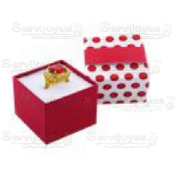 CAJA POLKA DOTS ANILLO ALTA - ROJO 1371.RD