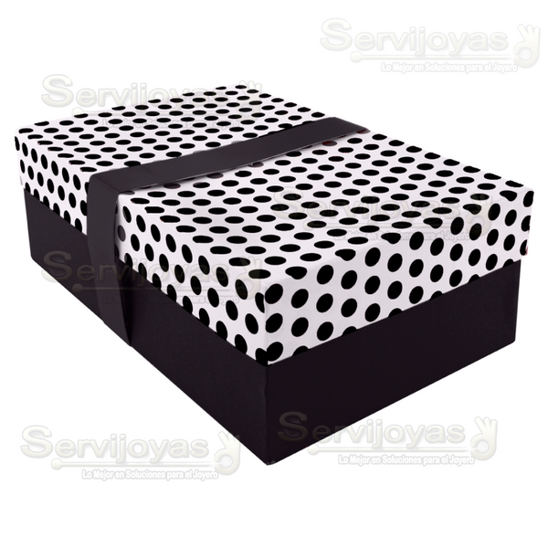 CAJA POLKA DOTS UNIVERSAL GRANDE ALTA - NEGRO 1372.BK
