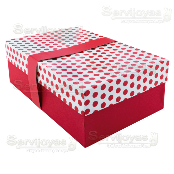 CAJA POLKA DOTS UNIVERSAL GRANDE ALTA - ROJO 1372.RD