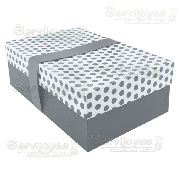 CAJA POLKA DOTS UNIVERSAL GRANDE ALTA - PLATEADO 1372.SL