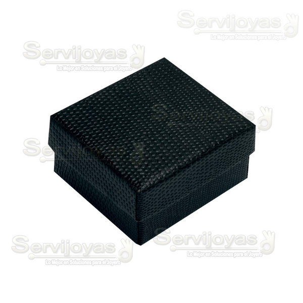 Caja De Cartón Glam Mini Negro Para Broqueles Medidas: 3.8x3.8x2cm 1400.BK