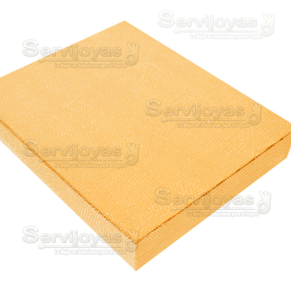 Caja de Cartón Glam Dorada Para Collar Extra Grande Medidas: 22.5x17.5x4cm 1407.GD