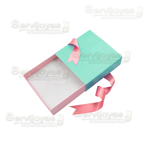 Caja Bliss Para Juego Grande- Azul/Rosa Medidas: 12x12x3.5cm 1412.BL/PK