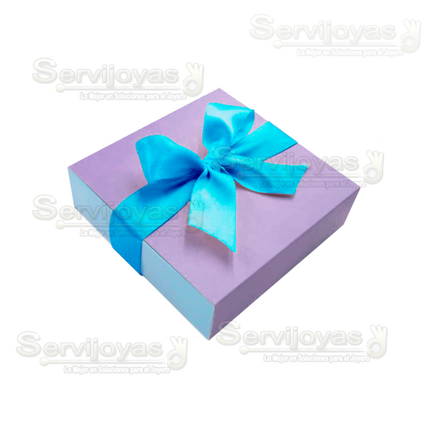 Caja Bliss Para Juego Grande- Lila/Azul Claro Medidas: 12x12x3.5cm 1412.VT/LB