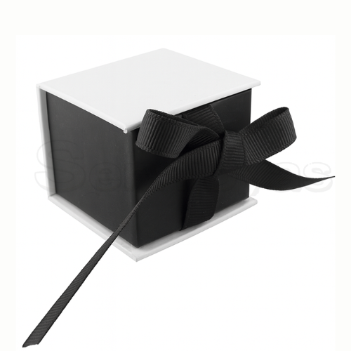 CAJA MURANO CHICA BLANCO/NEGRO Medidas: 5x5x4.5cm 1431.WH/BK