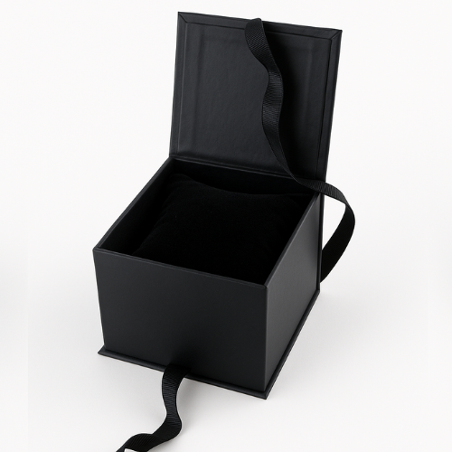 CAJA MURANO RELOJ NEGRO Medidas: 8.5x8.5x7cm 1434.BK