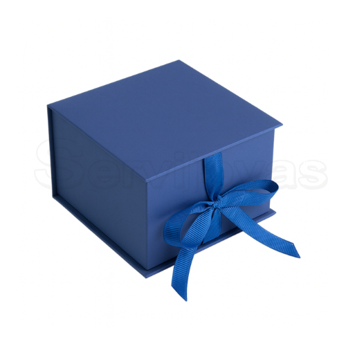 CAJA MURANO PARA RELOJ AZUL MARINO Medidas: 8.5x8.5x7cm 1434.NB