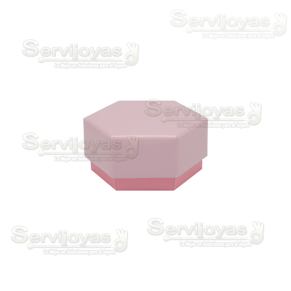 Caja De Cartón Hexagonal Chica Rosa Medidas: 7.5x6.5x3.5cm 1440.PK