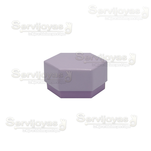 Caja De Cartón Hexagonal Chica Lila Medidas: 7.5x6.5x3.5cm 1440.VT