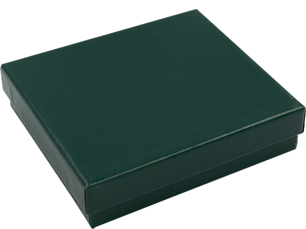 Caja de Cartón Croco Verde para Collar Medidas: 15x18.5x3cm 1465.GR
