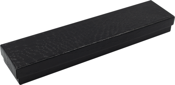 Caja de Cartón Croco Negro para Pulsera Medidas: 22x5x2.5cm 1464.BK