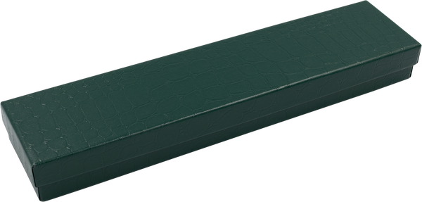 Caja de Cartón Croco Verde para Pulsera Medidas: 22x5x2.5cm 1464.GR
